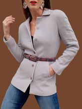 Charger l'image dans la galerie, Veste vintage Edna - Parme. Taille XS, 34, 36. Bazar Christian Lacroix. Made in France.