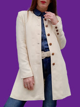 Charger l'image dans la galerie, Veste vintage Yvette - Blanc cassé à carreaux ton sur ton. Taille M, 38, 40. Inscription Sonia Rykiel. Made in France.