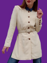 Charger l'image dans la galerie, Veste vintage Yvette - Blanc cassé à carreaux ton sur ton. Taille M, 38, 40. Inscription Sonia Rykiel. Made in France.