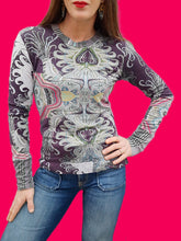 Charger l'image dans la galerie, Haut vintage Sarah - Taille S, 36, 38. Bazar de Christian Lacroix. Made in Italy.