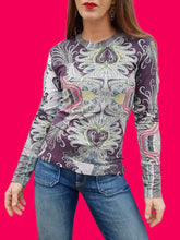 Charger l'image dans la galerie, Haut vintage Sarah - Taille S, 36, 38. Bazar de Christian Lacroix. Made in Italy.