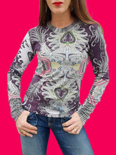 Charger l'image dans la galerie, Haut vintage Sarah - Taille S, 36, 38. Bazar de Christian Lacroix. Made in Italy.