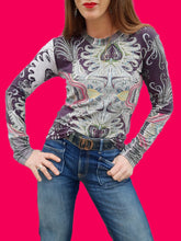 Charger l'image dans la galerie, Haut vintage Sarah - Taille S, 36, 38. Bazar de Christian Lacroix. Made in Italy.