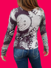 Charger l'image dans la galerie, Haut vintage Sarah - Taille S, 36, 38. Bazar de Christian Lacroix. Made in Italy.