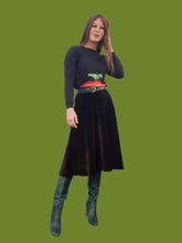 Charger l'image dans la galerie, Jupe vintage Marjorie - Velours marron. Taille XS, 34, 36. Guy Laroche. Made in France.