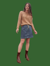 Charger l'image dans la galerie, Jupe "Seconde" Renée - En jean rayée à lacet. Taille L, 40, 42. Ralph Lauren. Made in China.