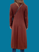 Charger l'image dans la galerie, Manteau vintage Meredith - En laine et cachemire marron chocolat. Taille M, 38, 40. Franck et Fils.