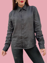 Charger l'image dans la galerie, Chemisier "seconde" Émilia - Gris anthracite. Taille L, 40, 42. Armani. Made in Italy