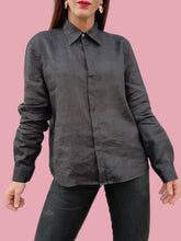 Charger l'image dans la galerie, Chemisier "seconde" Émilia - Gris anthracite. Taille L, 40, 42. Armani. Made in Italy