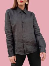 Charger l'image dans la galerie, Chemisier "seconde" Émilia - Gris anthracite. Taille L, 40, 42. Armani. Made in Italy
