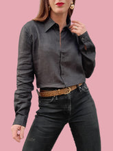 Charger l'image dans la galerie, Chemisier "seconde" Émilia - Gris anthracite. Taille L, 40, 42. Armani. Made in Italy