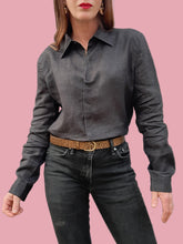 Charger l'image dans la galerie, Chemisier "seconde" Émilia - Gris anthracite. Taille L, 40, 42. Armani. Made in Italy