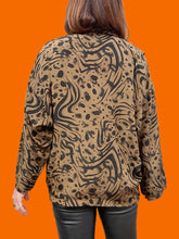 Charger l'image dans la galerie, Veste vintage Ysaline - Croisée à imprimé animalier. Taille XXL, 44, 46. Made in France