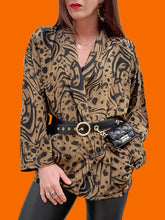 Charger l'image dans la galerie, Veste vintage Ysaline - Croisée à imprimé animalier. Taille XXL, 44, 46. Made in France
