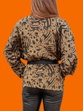 Charger l'image dans la galerie, Veste vintage Ysaline - Croisée à imprimé animalier. Taille XXL, 44, 46. Made in France