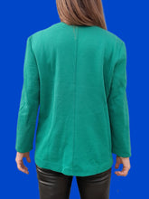 Charger l'image dans la galerie, Cardigan vintage Suzie - Vert texturé. Taille M, 38, 40. Donna de Vincente. Made in Italy