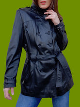 Charger l'image dans la galerie, Veste vintage Ilda - Cuir d'agneau noir. Taille M, 38, 40. YKS Leather
