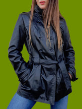 Charger l'image dans la galerie, Veste vintage Ilda - Cuir d'agneau noir. Taille M, 38, 40. YKS Leather