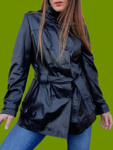 Charger l'image dans la galerie, Veste vintage Ilda - Cuir d'agneau noir. Taille M, 38, 40. YKS Leather