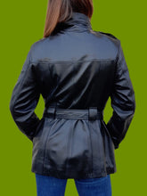 Charger l'image dans la galerie, Veste vintage Ilda - Cuir d'agneau noir. Taille M, 38, 40. YKS Leather