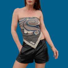 Charger l'image dans la galerie, Foulard vintage Morgan - En pure soie. Volutes. Lanvin Paris. Made in France.