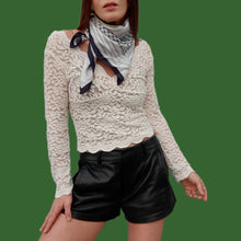 Charger l'image dans la galerie, Foulard vintage Gaëlle - Lettres entrelacées. Christian Dior