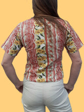 Charger l'image dans la galerie, Chemisier vintage Fanny - Style Provençal fleuri. Taille S, 36, 38
