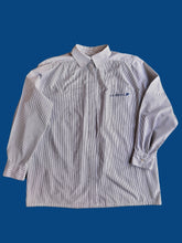 Charger l'image dans la galerie, Chemise vintage Martin - Blanc à rayures bleues à logo. Taille L, 40, 42. La poste. C. Bocage.