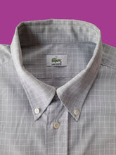 Charger l'image dans la galerie, Chemise "Seconde" Simon - Grise à carreaux blanc. Taille M, 38, 40. Lacoste.