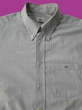 Charger l'image dans la galerie, Chemise "Seconde" Simon - Grise à carreaux blanc. Taille M, 38, 40. Lacoste.