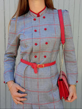 Charger l'image dans la galerie, Robe vintage Magda - Imprimé Prince-de-Galles. Taille M, 38, 40. Françoise de France.