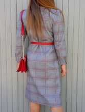 Charger l'image dans la galerie, Robe vintage Magda - Imprimé Prince-de-Galles. Taille M, 38, 40. Françoise de France.