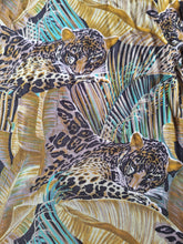 Charger l&#39;image dans la galerie, Chemisier vintage Maureen - Imprimé jungle léopard. Taille L, 40, 42. Fus Lafon. Made in France
