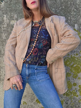 Charger l'image dans la galerie, Blazer boyish vintage Swan - Tweed beige et gris.Taille XL, 42, 44. Cerruti 1881. Made in Switzerland.
