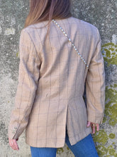 Charger l'image dans la galerie, Blazer boyish vintage Swan - Tweed beige et gris.Taille XL, 42, 44. Cerruti 1881. Made in Switzerland.
