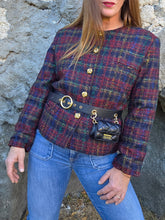 Charger l'image dans la galerie, Veste vintage Clarisse - Tweed de laine texturé. Taille M, 38, 40. Nathalie Andersen. Made in France
