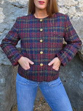 Charger l'image dans la galerie, Veste vintage Clarisse - Tweed de laine texturé. Taille M, 38, 40. Nathalie Andersen. Made in France
