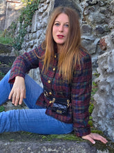 Charger l'image dans la galerie, Veste vintage Clarisse - Tweed de laine texturé. Taille M, 38, 40. Nathalie Andersen. Made in France
