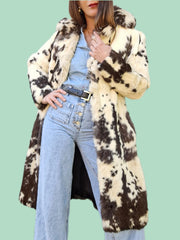 Manteau vintage Natacha - En fourrure de lapin. Taille S, 36, 38. Alaska.