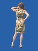 Charger l&#39;image dans la galerie, Robe vintage Amélina - Imprimé géométrique Africain. Taille S, 36, 38.

