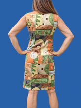 Charger l&#39;image dans la galerie, Robe vintage Amélina - Imprimé géométrique Africain. Taille S, 36, 38.
