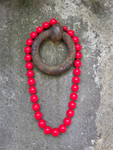 Charger l'image dans la galerie, Collier Carmen - Choker en perles rouge vibrantes. Ras-de-cou
