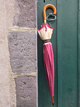 Charger l'image dans la galerie, 📿🍍Parapluie Alice - Grand modèle bicolore bordeaux et blanc. Breaker.
