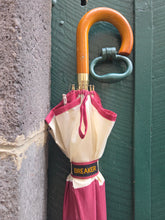 Charger l'image dans la galerie, 📿🍍Parapluie Alice - Grand modèle bicolore bordeaux et blanc. Breaker.
