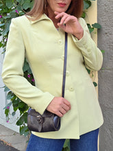Charger l'image dans la galerie, Blazer long vintage Béatrix - Vert anis. Taille S, 36, 38. Surabaya. Made in France
