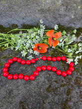 Charger l'image dans la galerie, Collier Carmen - Choker en perles rouge vibrantes. Ras-de-cou
