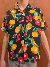 Charger l'image dans la galerie, Chemise vintage Jules - Imprimé fruité éclatant, tropical et vitaminée. Taille L, 40, 42. Alain Manoukian. Made in France

