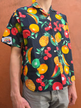 Charger l'image dans la galerie, Chemise vintage Jules - Imprimé fruité éclatant, tropical et vitaminée. Taille L, 40, 42. Alain Manoukian. Made in France
