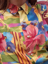 Charger l&#39;image dans la galerie, Chemisier vintage Fiona - Imprimé floral. Taille L, 40, 42
