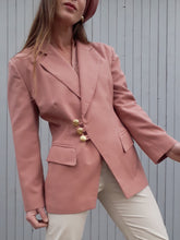 Charger l&#39;image dans la galerie, Blazer vintage Delphine - Rose poudré. Taille L, 40, 42 ou oversize
